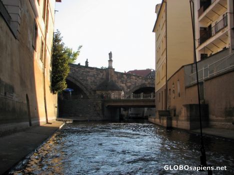 Postcard Charles Bridge from the Devil's Creek