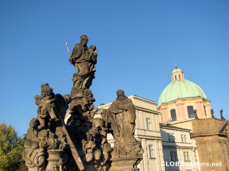 Postcard The Statues of the Charles Bridge