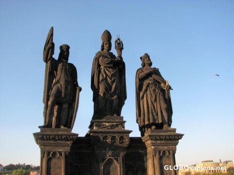 Postcard Charles Bridge Statues