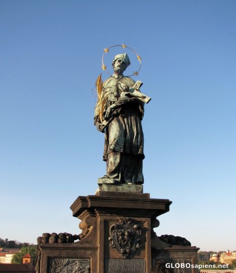 Postcard Charles Bridge - St. John of Nepomuk