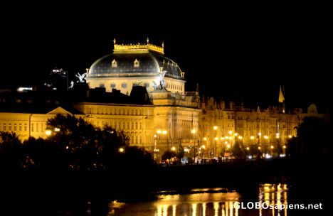Postcard Prague (CZ) - the banks of Vltava River