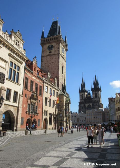 Postcard Town hall and Tyn