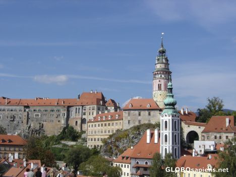 Postcard View of the castle as seen from the town
