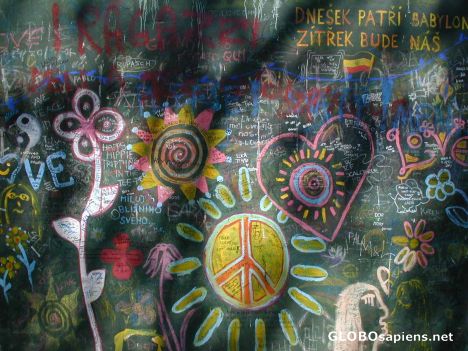 Postcard Lennon Wall in Prague