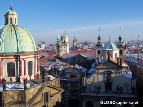Postcard Prague wonderfull roofing.