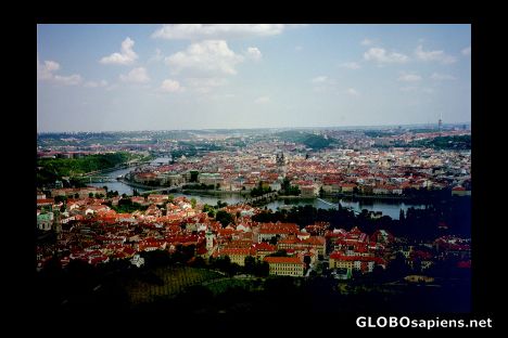 Postcard Prague from the hills