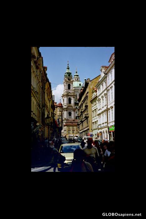 Postcard A street in Prague