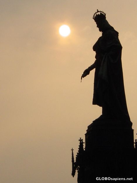 Postcard statue in Prague