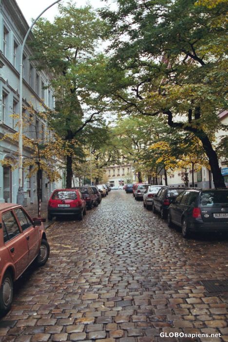 Postcard street in praha near the center of town.