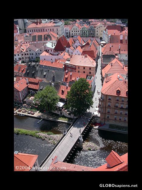Postcard View from the Castle Tower, Cesky Krumlov