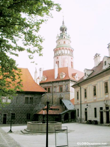 Postcard Cesky Krumlov - View of Dome from Kings Palace
