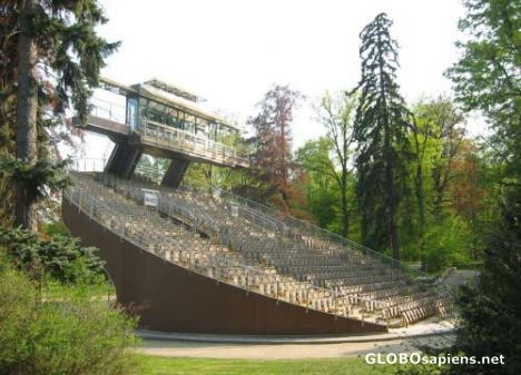 Postcard Cesky Krumlov - Revolving Auditorium - Full view