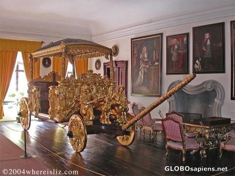 Postcard Golden Carriage, Cesky Krumlov