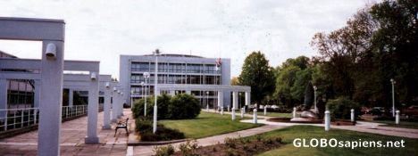 Postcard Åland assembly building
