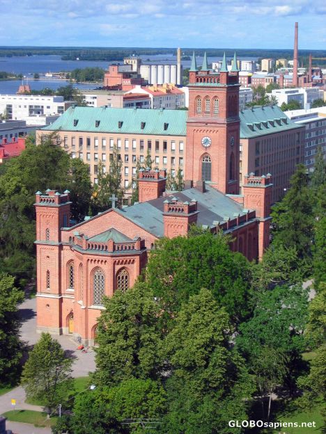 Postcard The trinity church in Vaasa