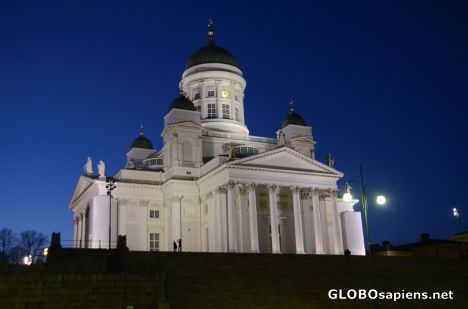 Postcard Helsinki (FI) - The Cathedral at night