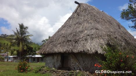 Postcard Typical Fijian bure