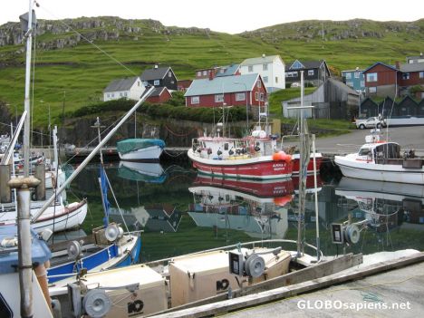Postcard Skopun harbour