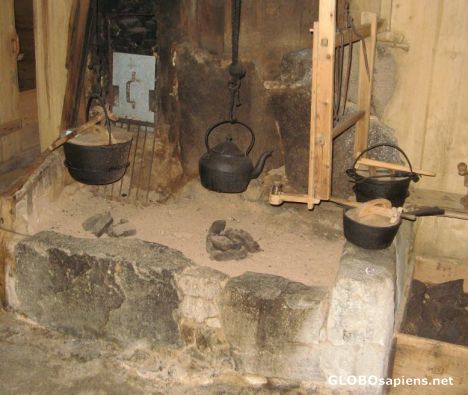 Postcard Saksun Museum 4 - the kitchen