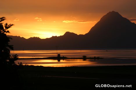 Postcard Sunset on Moorea (Mount Tohiea)