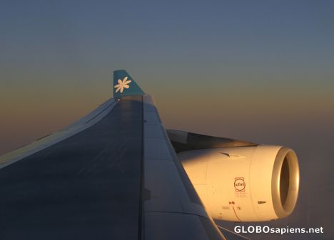 Postcard Air Tahiti Nui - Rising sun above the Pacific