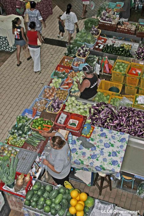 Postcard Te Matete no Papeete: Papeete downtown market