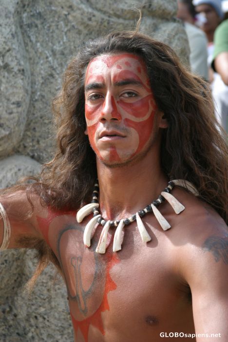 Postcard Easter Island dancer - Rapa Nui  bailarín