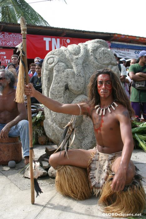 Postcard Easter Island dancer - Rapa Nui  bailarín
