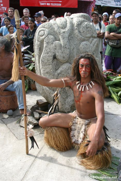 Postcard Easter Island dancer - Rapa Nui  bailarín