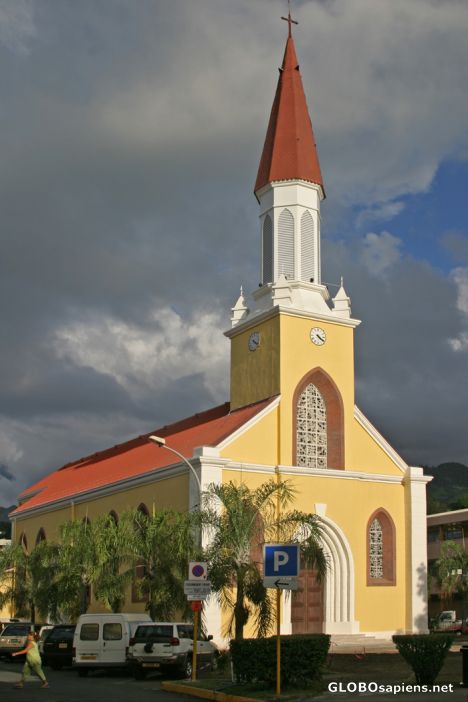 Postcard Papeete: Immaculate Conception Cathedral
