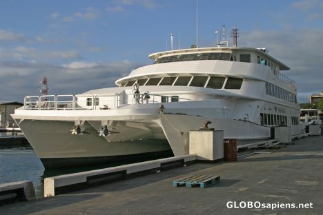 Postcard Papeete Harbor: Haumana Catamaran cruise ship
