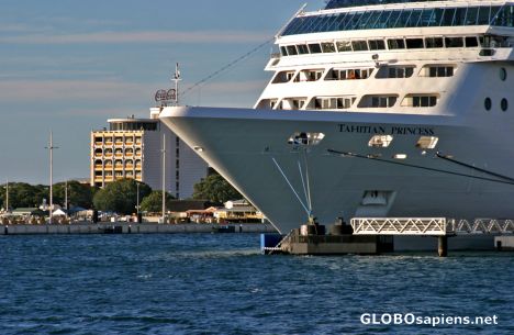 Postcard Papeete Harbor: The Tahitian Princess
