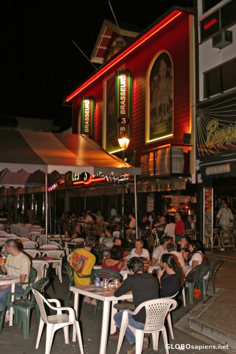 Postcard Papeete at night