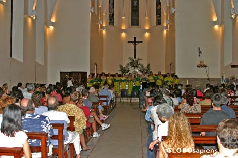 Postcard Papeete cathedral: Baroque concert