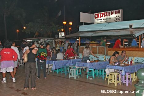 Postcard Papeete - Vaiete Square Crêperie Foodvan