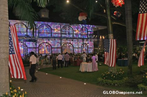 Postcard US  national day in Papeete