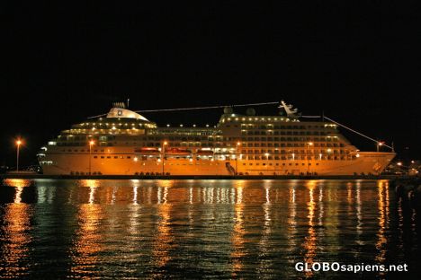 Postcard Papeete Harbor: Seven Seas Mariner