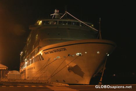 Postcard Papeete Harbor: Seven Seas Mariner