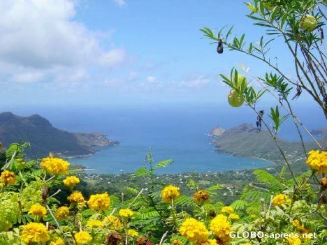 Postcard LES MARQUISES - TAIOHAE VUE DU PLATEAU
