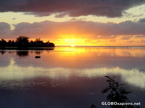 Postcard Moorea sunset