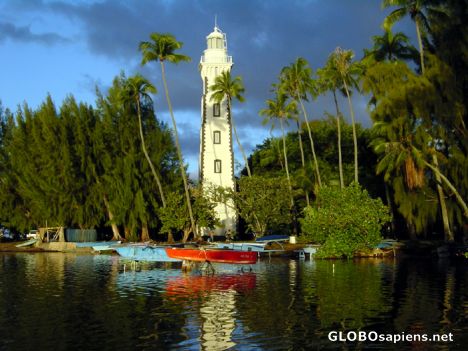 Postcard Tahiti - phare de la Pointe Vénus