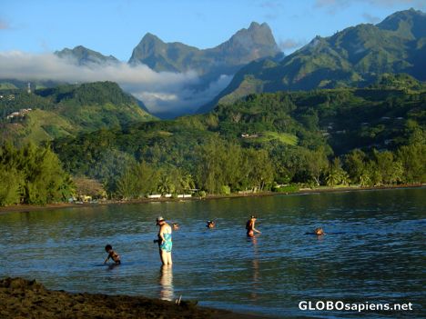 Postcard Tahiti - Pointe Venus beach