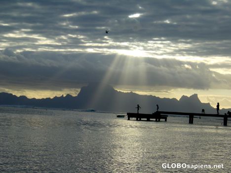 Postcard Tahiti - at nightfall