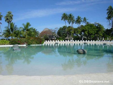 Postcard Tahiti - Le Méridien's swimming pool