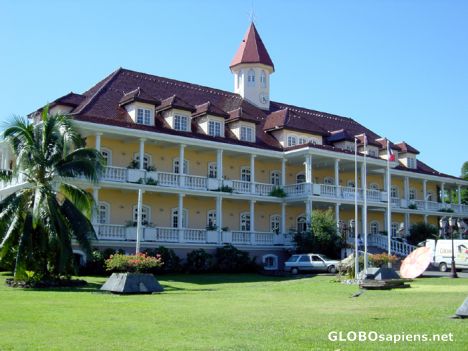 Postcard Papeete - The town hall