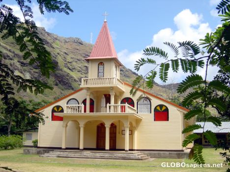 Postcard Les Marquises - Uha Uka - Church