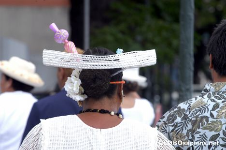 Postcard Polynesian hat