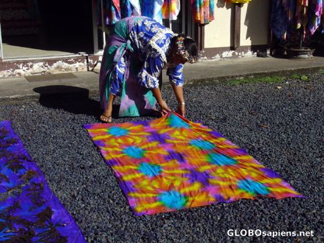 Postcard Pareo -  small-scale production by craftmen