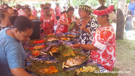 Postcard Local food of Tubuai