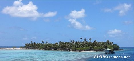 Postcard Motu on Manihi